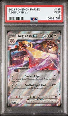 2023 Pokemon Par En-paradox Rift 135 Aegislash Ex PSA 9