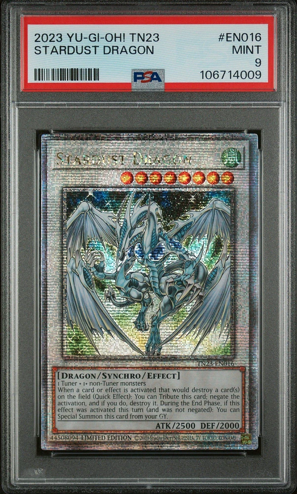 2023 Yu-gi-oh! Tn23-25th Anniversary Tin: Dueling Heroes En016 Stardust Dragon PSA 9