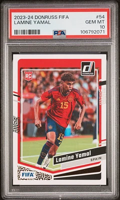 2023-24 Panini Donruss Fifa 54 Lamine Yamal PSA 10