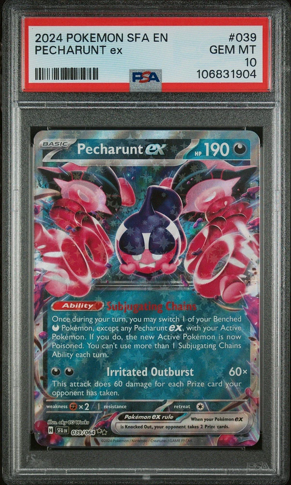 2024 Pokemon Sfa En-shrouded Fable 039 Pecharunt Ex PSA 10
