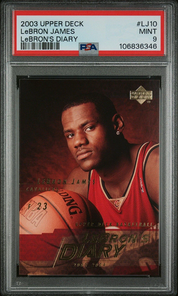 2003 Upper Deck Lebron's Diary Lj10 Lebron James PSA 9