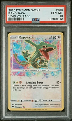 2020 Pokemon Sword & Shield Vivid Voltage 138 Rayquaza PSA