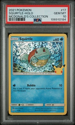 2021 Pokemon Mcdonald's Collection 17 Squirtle-holo PSA