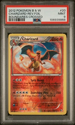 2012 Pokemon Black & White Boundaries Crossed 20 Charizard-reverse Foil PSA