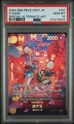 2024 One Piece Japanese Op07-500 Years In The Future 101 O-nami Special Alternate Art PSA 10
