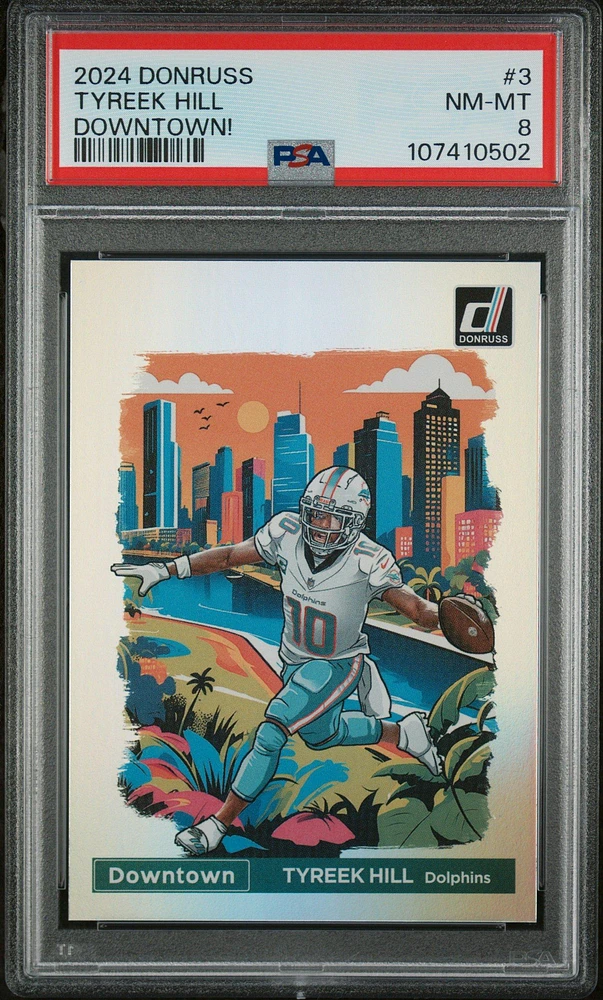 2024 Panini Donruss Downtown! 3 Tyreek Hill PSA