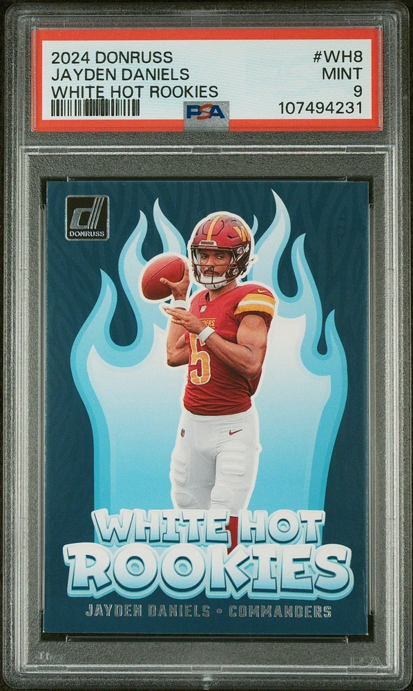 2024 Panini Donruss White Hot Rookies Wh8 Jayden Daniels PSA 9