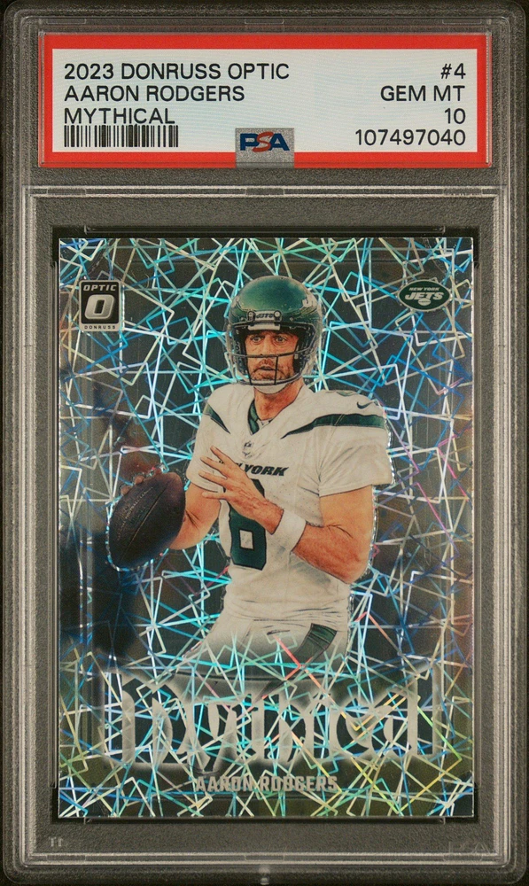 2023 Panini Donruss Optic Mythical 4 Aaron Rodgers PSA 10