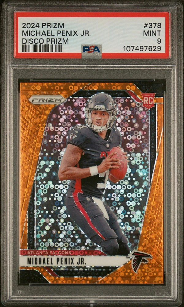 2024 Panini Prizm 378 Michael Penix Jr. Disco Prizm PSA 9