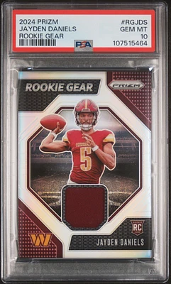 2024 Panini Prizm Rookie Gear Rgjds Jayden Daniels PSA 10