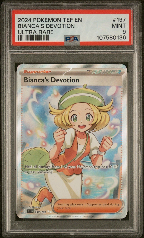 2024 Pokemon Tef En-temporal Forces 197 Bianca's Devotion Ultra Rare PSA