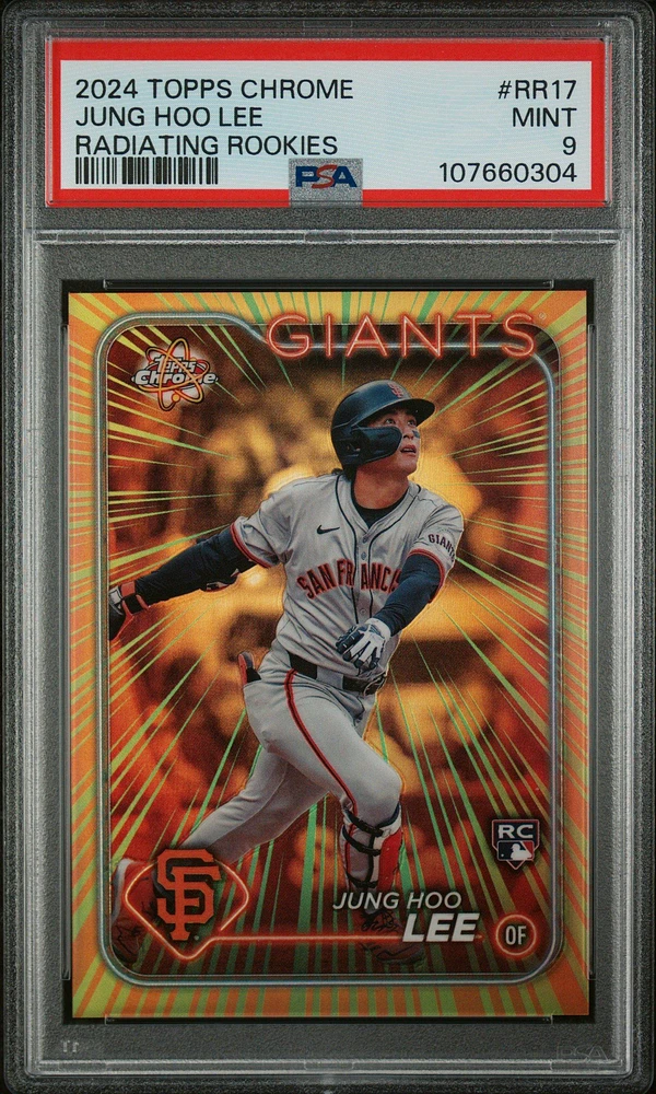 2024 Topps Chrome Radiating Rookies Rr17 Jung Hoo Lee PSA 9