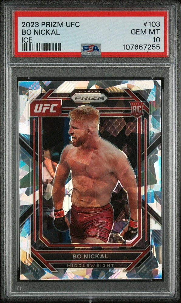 2023 Panini Prizm Ufc 103 Bo Nickal Ice PSA 10