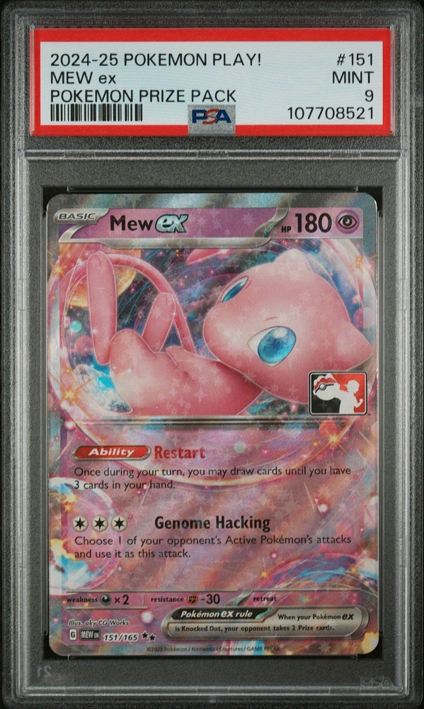 2024-2025 Pokemon Play! Pokemon Prize Pack 151 Mew Ex PSA 9