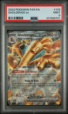 2023 Pokemon Par En-paradox Rift 139 Gholdengo Ex PSA 9