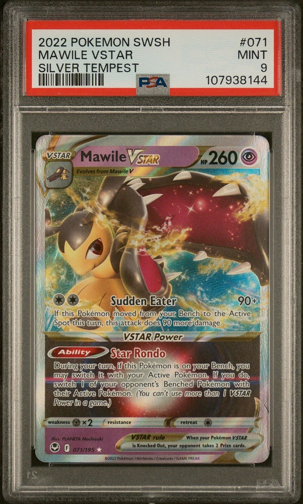 2022 Pokemon Sword & Shield Silver Tempest 071 Mawile Vstar PSA 9