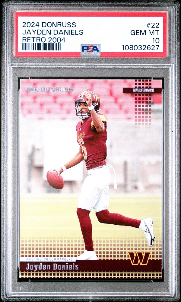 2024 Panini Donruss Retro 22 Jayden Daniels PSA 10
