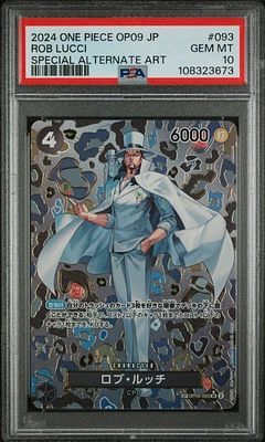 2024 One Piece Japanese Op09-emperors In The New World 093 Rob Lucci Special Alternate Art PSA 10