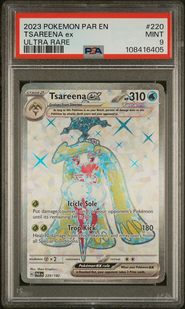 2023 Pokemon Par En-paradox Rift 220 Tsareena Ex Ultra Rare PSA 9