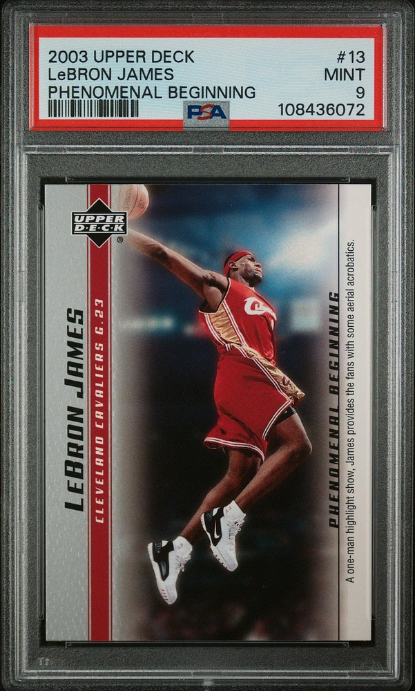 2003 Upper Deck Lebron James Phenomenal Beginnings Lebron James PSA