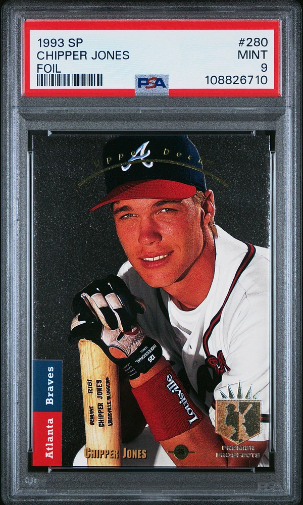 1993 Sp 280 Chipper Jones Foil PSA 9
