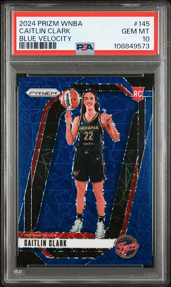 2024 Panini Prizm Wnba Caitlin Clark Blue Velocity PSA