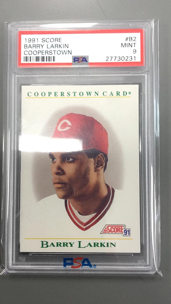 1991 Score Cooperstown B2 Barry Larkin PSA 9
