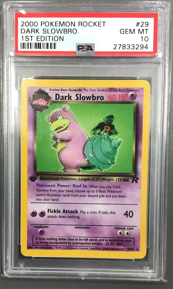 2000 Pokemon Rocket 29 Dark Slowbro 1st Edition PSA