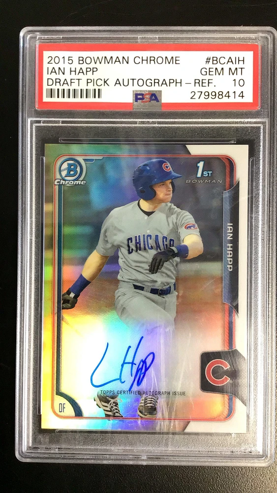 2015 Bowman Chrome Draft Pick Autograph Bcaih Ian Happ PSA 10