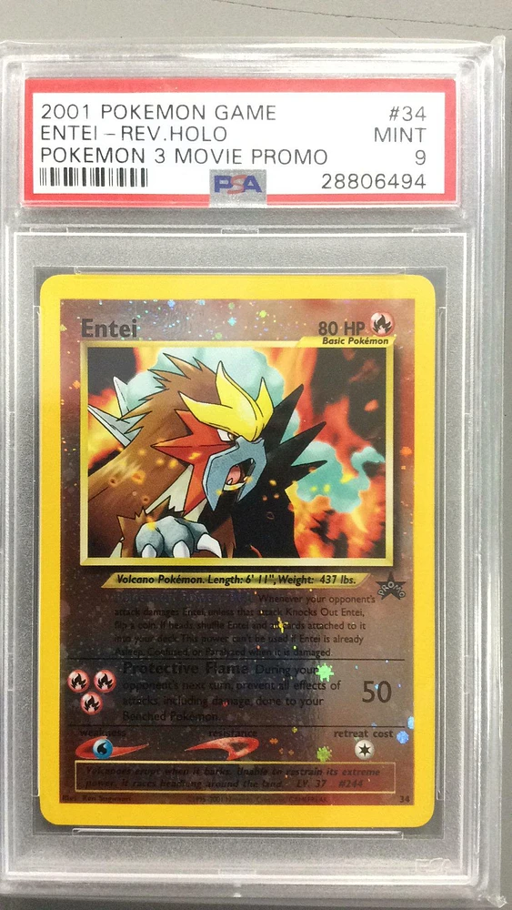 2001 Pokemon Game Movie 34 Entei PSA