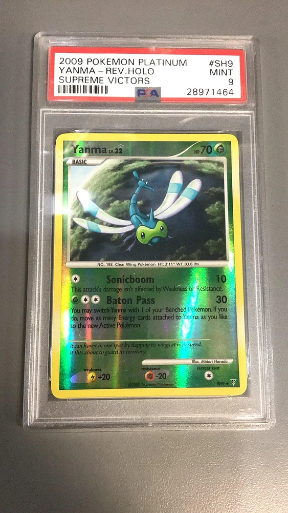 2009 Pokemon Platinum Supreme Victors Sh9 Yanma-reverse Foil PSA 9