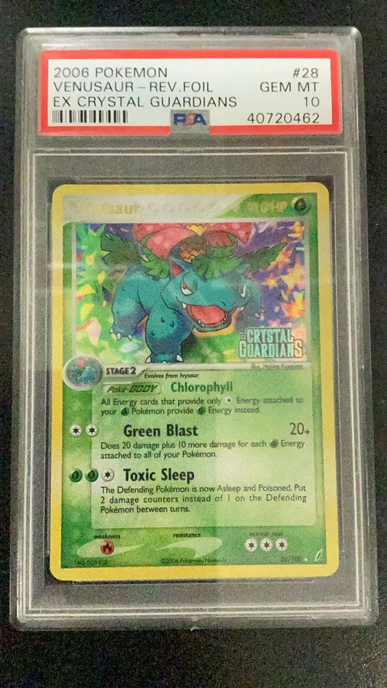 2006 Pokemon Ex Crystal Guardians 28 Venusaur PSA