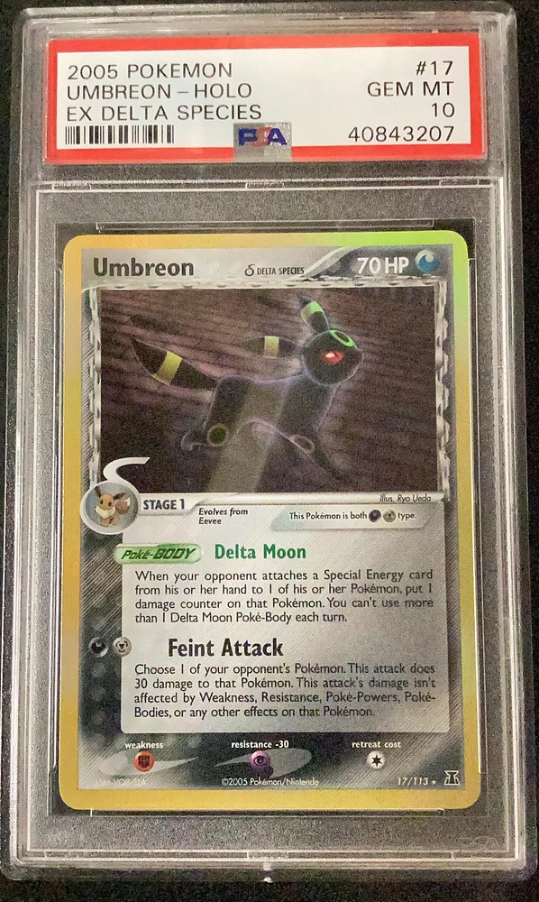 2005 Pokemon Ex Delta Species 17 Umbreon-holo PSA 10