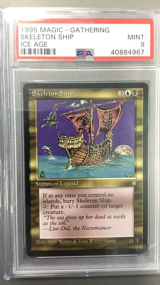 1995 Magic The Gathering Ice Age null Skeleton Ship PSA 9