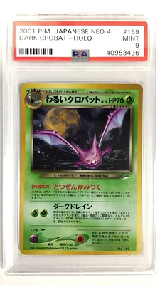 2001 Pokemon Japanese Neo 4 169 Dark Crobat-holo PSA