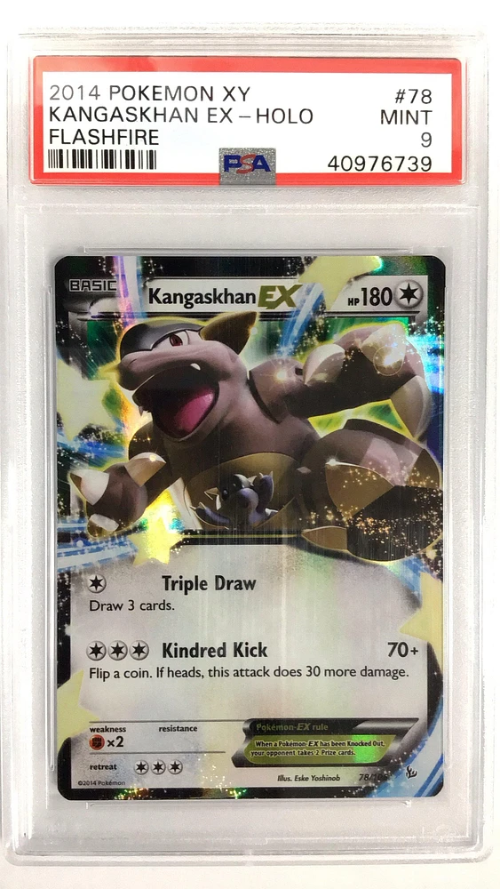 2014 Pokemon Xy Flashfire 78 Kangaskhan Ex PSA 9