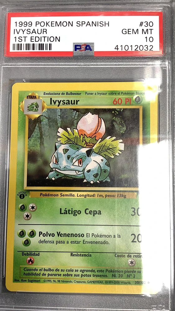 1999 Pokemon Spanish 30 Ivysaur 1st Edition PSA