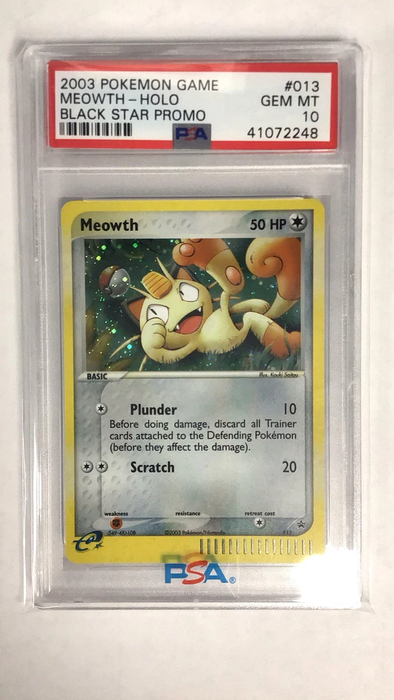 2003 Pokemon Black Star Promo 013 Meowth PSA