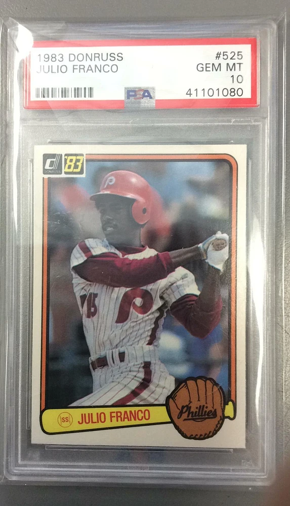 1983 Donruss 525 Julio Franco PSA 10