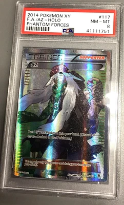 2014 Pokemon Xy Phantom Forces 117 Full Art/az PSA 8