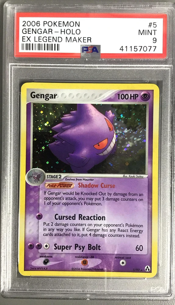 2006 Pokemon Ex Legend Maker 5 Gengar-holo PSA 9