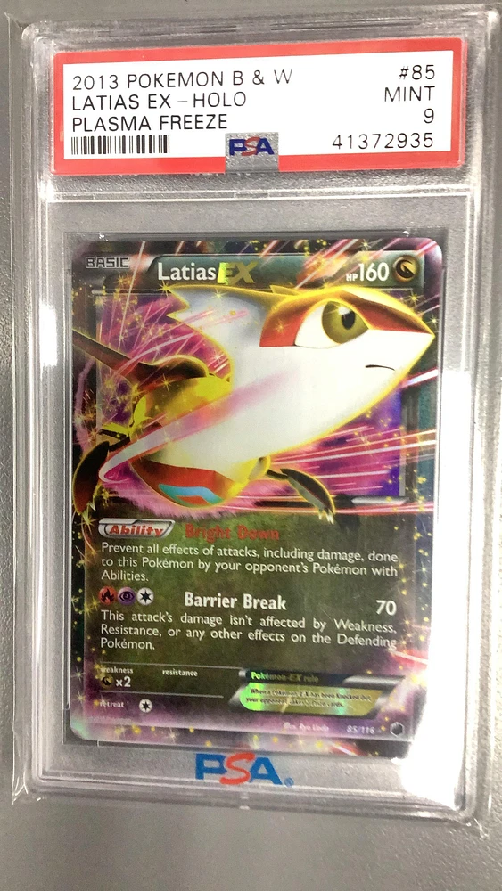 2013 Pokemon Black & White Plasma Freeze 85 Latias Ex PSA 9