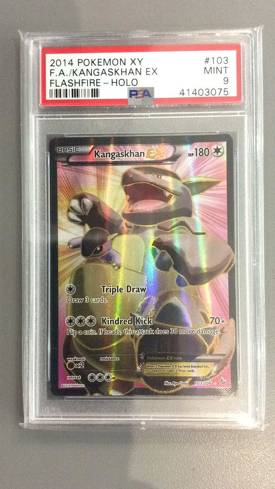 2014 Pokemon Xy Flashfire 103 Fa/kangaskhan Ex PSA 9