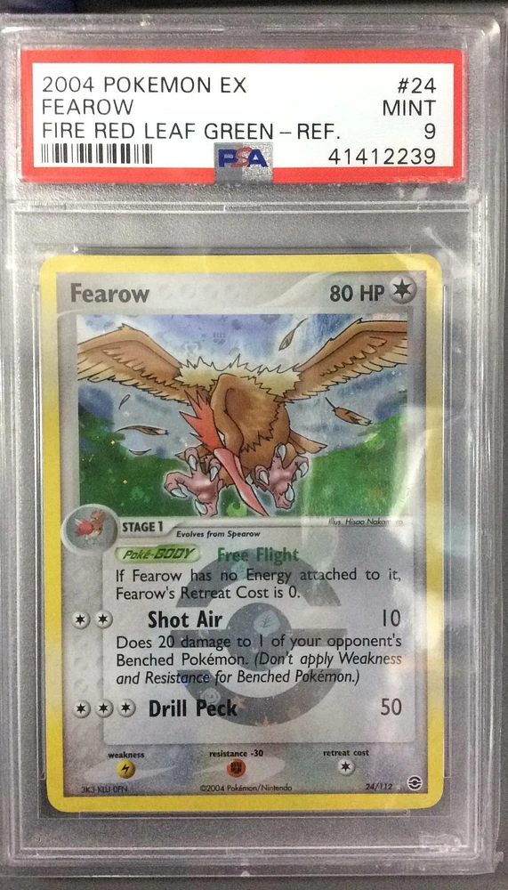 2004 Pokemon Ex Fire Red & Leaf Green 24 Fearow-reverse Foil PSA 9