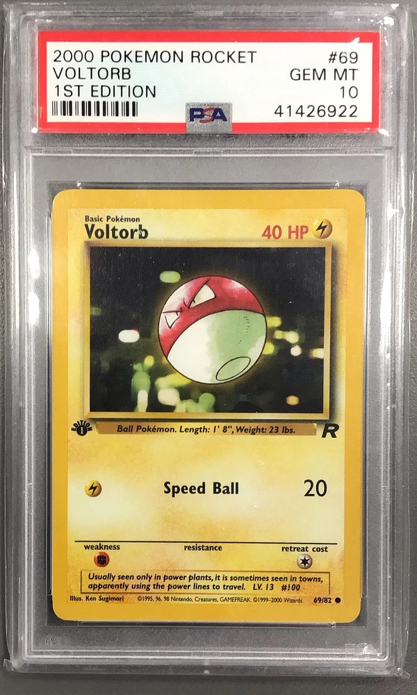 2000 Pokemon Rocket 69 Voltorb 1st Edition PSA