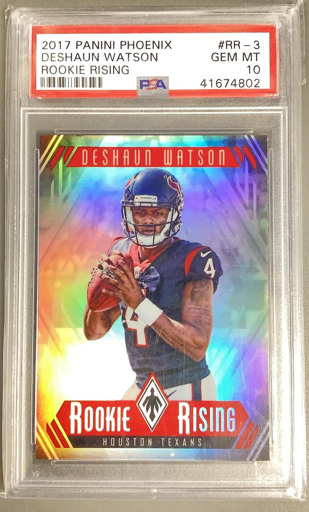 2017 Panini Phoenix Rookie Rising Rr-3 Deshaun Watson PSA 10