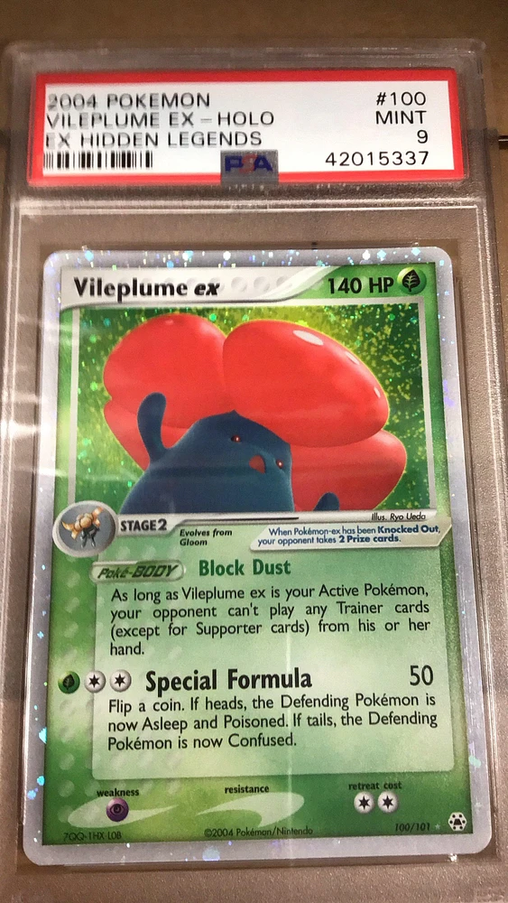 2004 Pokemon Ex Hidden Legends 100 Vileplume Ex-holo PSA