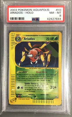 2003 Pokemon Aquapolis H3 Ariados-holo PSA 8