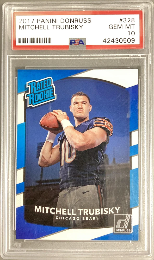 2017 Panini Donruss 328 Mitchell Trubisky PSA 10