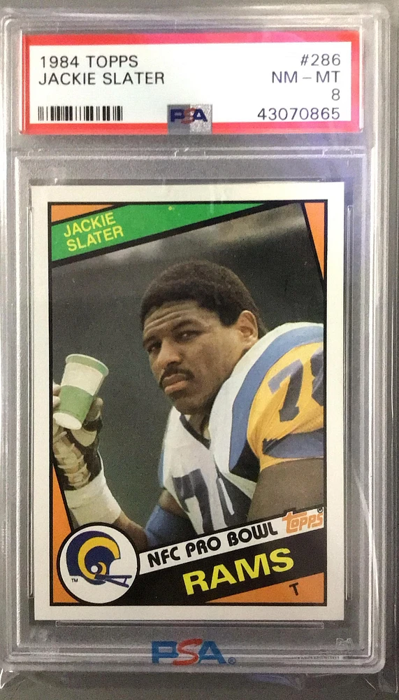 1984 Topps 286 Jackie Slater PSA 8